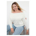 Trendyol Curve Ecru Carmen Collar Knitwear Sweater