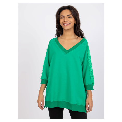 Dark green casual blouse Leja RUE PARIS