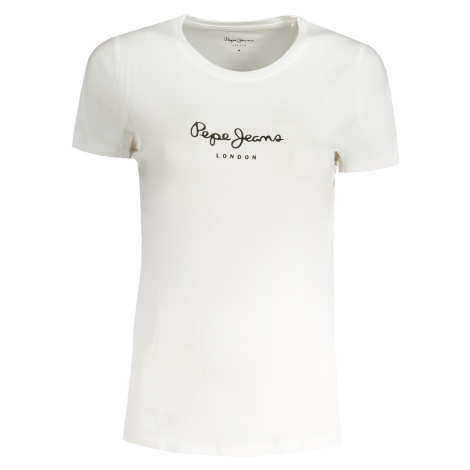 PEPE JEANS WOMEN&#39;S SHORT SLEEVE T-SHIRT WHITE