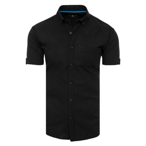 Čierna košeľa s krátkym rukávom DStreet