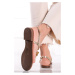 Zlaté nízke sandále s ozdobnými kamienkami Camille