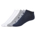 LIVERGY® Pánske členkové ponožky, 5 párov (biela/sivá/navy modrá)