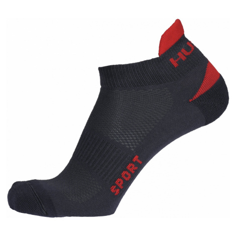 Husky Šport antracit/červená, L(41-44) Ponožky