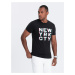 Ombre Men's printed cotton t-shirt - black