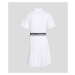 Šaty Karl Lagerfeld Logo Tape Shirt Dress Biela