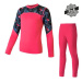 SENSOR MERINO IMPRESS SET detský tričko dl.rukáv + spodky magenta / floral