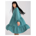 Sea dress with frills and long sleeves