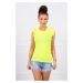 Blouse with ruffles yellow neon