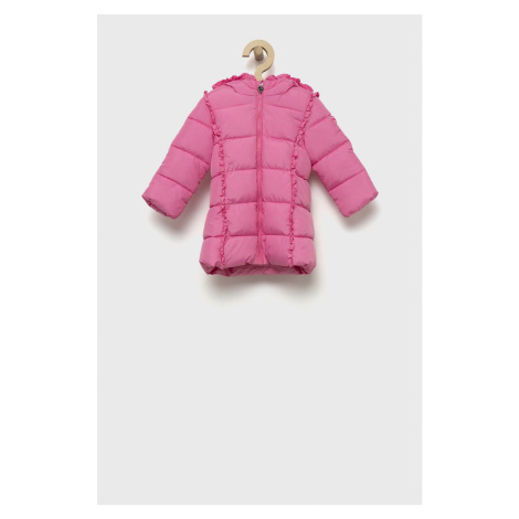 Detská bunda Guess ružová farba,