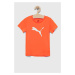 Detské tričko Puma ACTIVE SPORTS Poly Cat Tee B oranžová farba, s potlačou