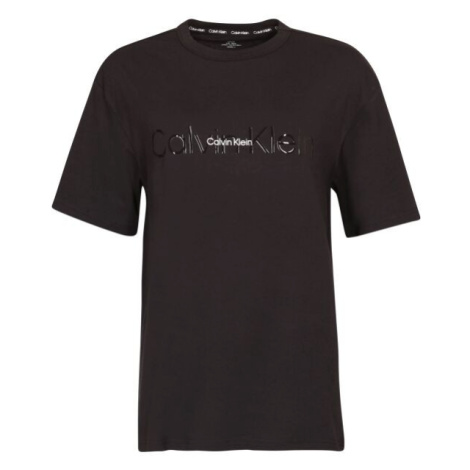 Calvin Klein EMBOSSED ICON LOUNGE Dámske tričko, čierna, veľkosť