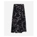 Sukňa Karl Lagerfeld Printed Wrap Skirt Circle Aop Black/White