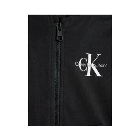 Calvin Klein Jeans Mikina Monogram IN0IN00007 Čierna Regular Fit