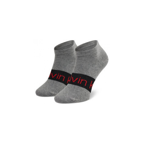 Calvin Klein Súprava 2 párov členkových pánskych ponožiek 701218712 Sivá