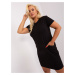 Black dress size plus with short sleeves