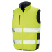 Result Unisex obojstranná zateplená bezpečnostná vesta R332X Fluorescent Yellow