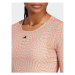 Adidas Blúzka Print Clash Long Sleeve Yoga Long-sleeve Top HT7324 Hnedá