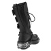 topánky kožené NEW ROCK 5-Buckle Boots (402-S1) Black Čierna