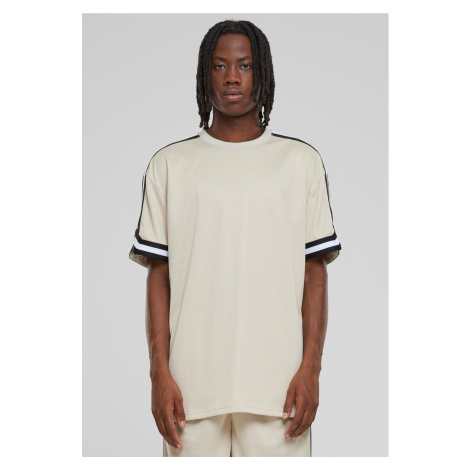 Men's T-shirt Oversized Stripes Mesh - cream