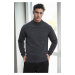 64721 Dewberry Half Turtleneck Woolen Mens Knit Sweater-ANTHRACITE