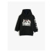 Koton Hooded Sweatshirt City Theme Print Detail Long Sleeve