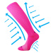 VOXX kompresné ponožky Lithe neónovo ružové 1 pár 113878