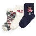 Polo Ralph Lauren Súprava 3 párov vysokých detských ponožiek 446896765001 Farebná