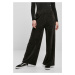 Women's Velvet Rib Straight Sweat Pants Black