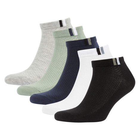 DEFACTO Men's Cotton 5-Pack Short Socks