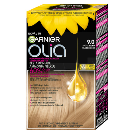 Permanentná olejová farba Garnier Olia 9.0 svetlá blond + darček zadarmo