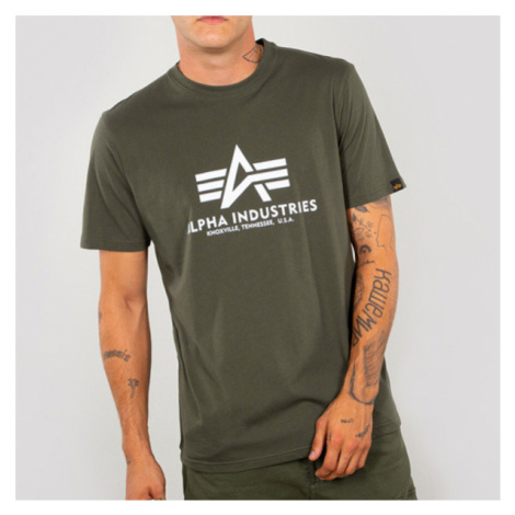 Pánske tričko Alpha Industries Basic T-Shirt Dark Olive