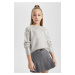 DEFACTO Girl's Crew Neck Sweater