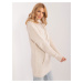 Light beige kangaroo sweater with cuffs