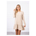 Dress with ruffle beige