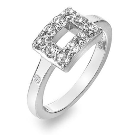 Hot Diamonds Strieborný prsteň s diamantom a topazmi Echo DR240 54 mm