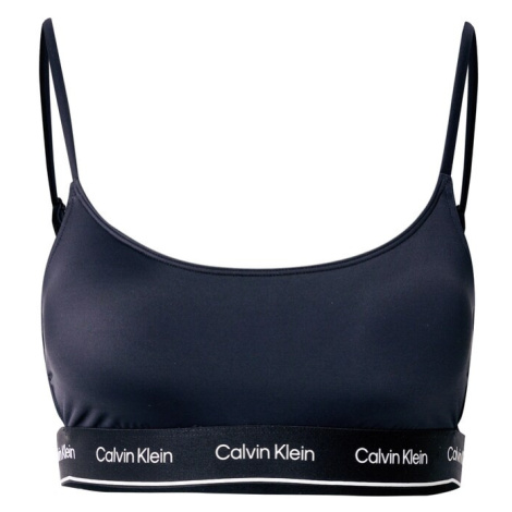 Calvin Klein Swimwear Bikinový top  čierna / biela