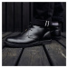 Vasky Desert Black - Pánske kožené členkové topánky čierne, ručná výroba jesenné / zimné topánky