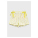 Detské bavlnené šortky United Colors of Benetton žltá farba, vzorované,