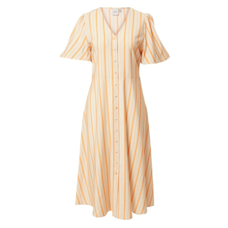 ICHI Košeľové šaty 'ELDANNA'  oranžová / biela
