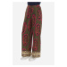 Nohavice La Martina Woman Trousers Printed Diamond Military/Hotpink/Fre