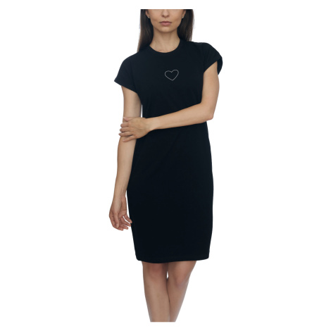 Slippsy Hearts T- Dress Black /M