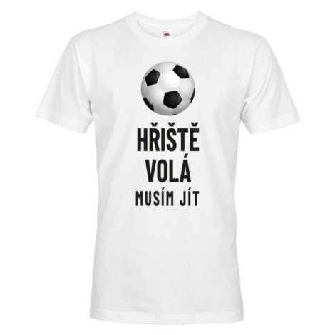 Pánské tričko s potlačou Ihrisko volá musím ísť  - tričko pre milovníkov futbalu