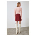 Trendyol Burgundy Velvet Skirt