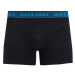 JACK & JONES Boxerky  modrá / sivá / červená / čierna