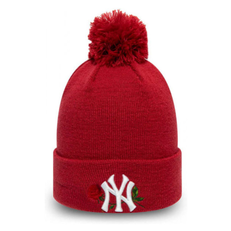 New Era MLB TWINE BOBBLE KNIT KIDS NEW YORK YANKEES Dievčenská zimná čiapka, červená, veľkosť