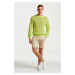 SVETER GANT OPEN TEXTURE C-NECK ACID GREEN