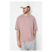 Trendyol Dusty Rose Oversize/Wide Cut 100% T-Shirt