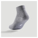 Detské športové ponožky RS 160 stredne vysoké 3 páry sivo-čierne