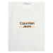 Calvin Klein Jeans Každodenné šaty Hero Logo IG0IG01973 Biela Regular Fit