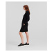 Mikinové Šaty Karl Lagerfeld Ikonik 2.0 Glitter Sweat Dress Čierna